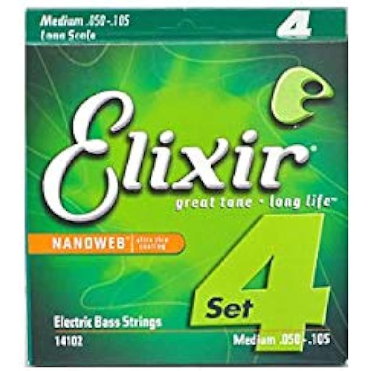 ELIXIR NANOWEB Medium Long Scale Bass Strings #14102