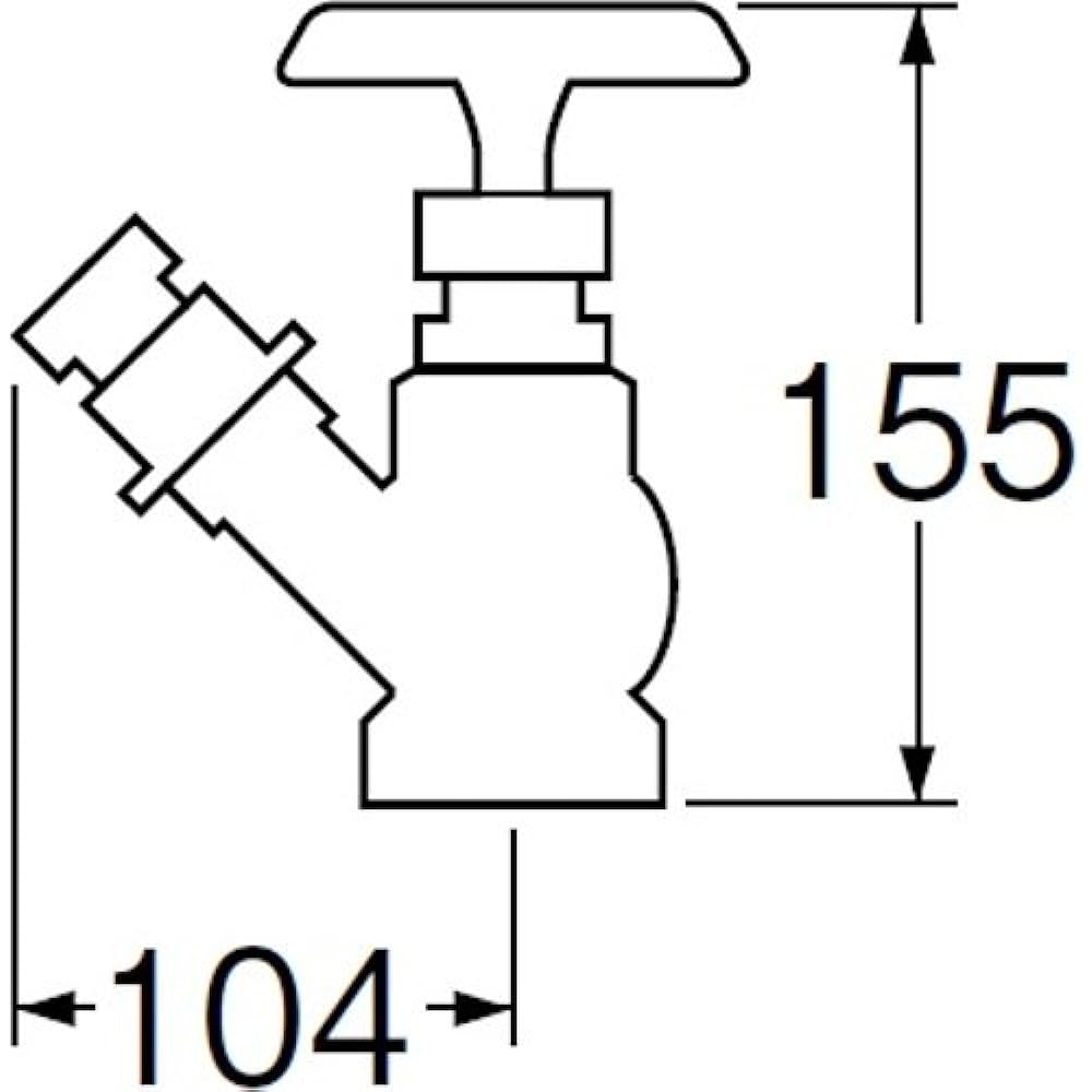 SANEI water faucet 45 degree insertion