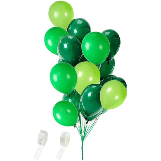 100pcs Dark Green, Light Green, Fruit Green Balloons 12inch Latex Baby Shower Birthday Jungle Theme Party Decorations