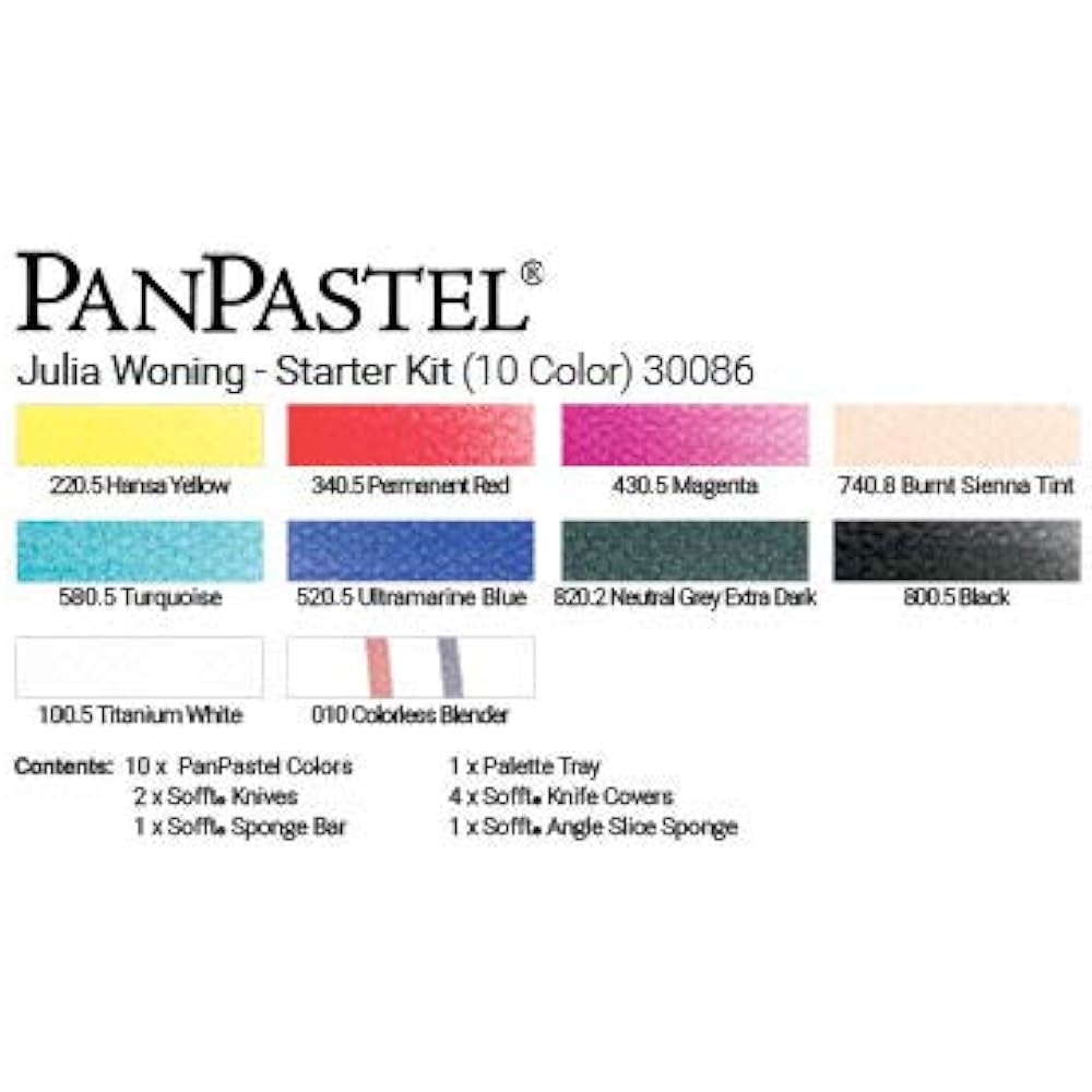 PanPastel 30086 Julia's Starter Kit 10 Color Set 318446
