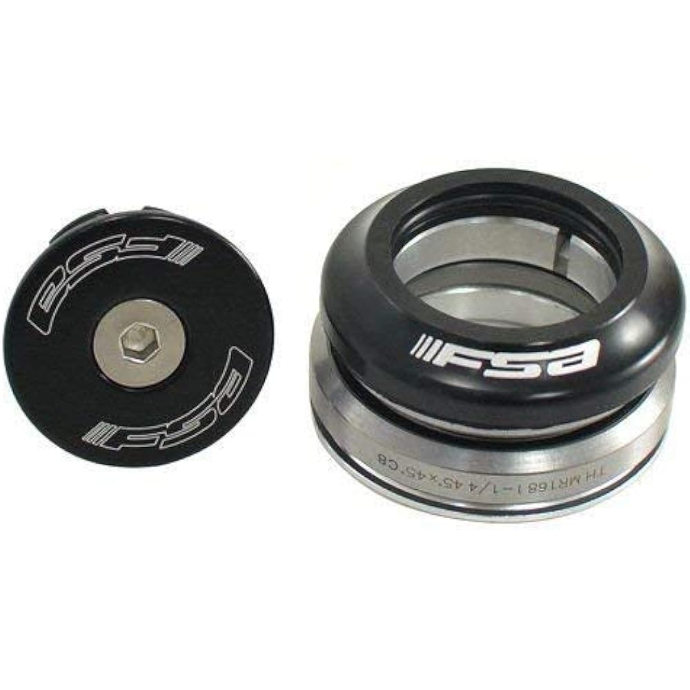 FSA Orbit C-33 Integrated Headset Fit 1-1/8Inches to 1-1/4Inches Tapered, Black, NO.44E, XTE1591
