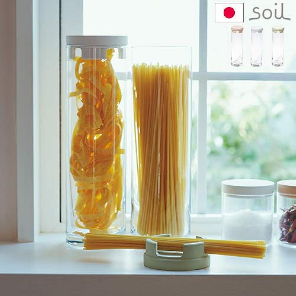 Soil Diatomaceous Earth Pasta Measure Container White Humidity Control Container Made in Japan K354