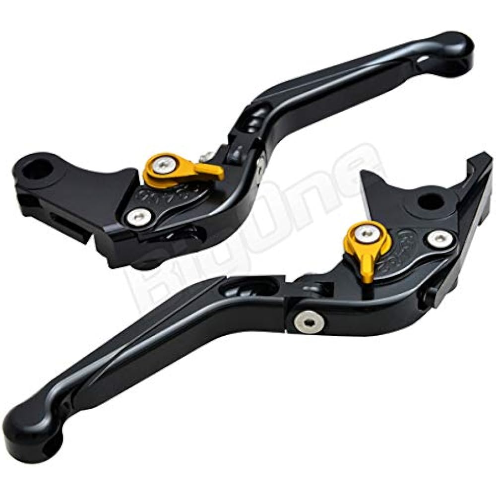 Billet lever set foldable bike brake clutch CB400SF Hornet 250 Magna 250 Shadow 400 CL400 Steed 400 Bros 400 NC700X VTX1300 Black/Gold 28989