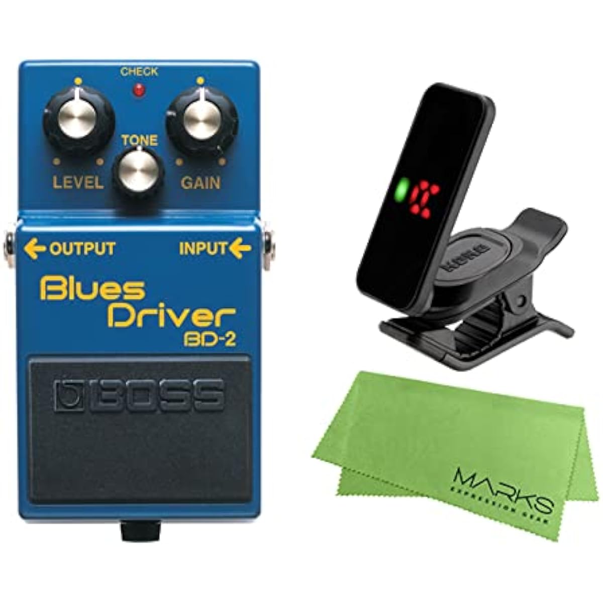 BOSS - Blues Driver BD-2 + KORG Pitchclip 2 PC-2 + Marks Original Cross Set