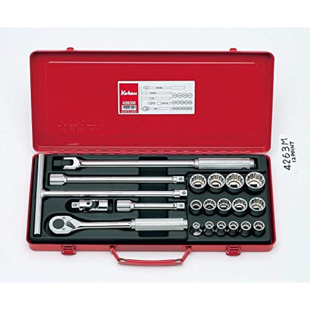 Koken 1/2(12.7mm)SQ. Socket set 21 pieces 4263M