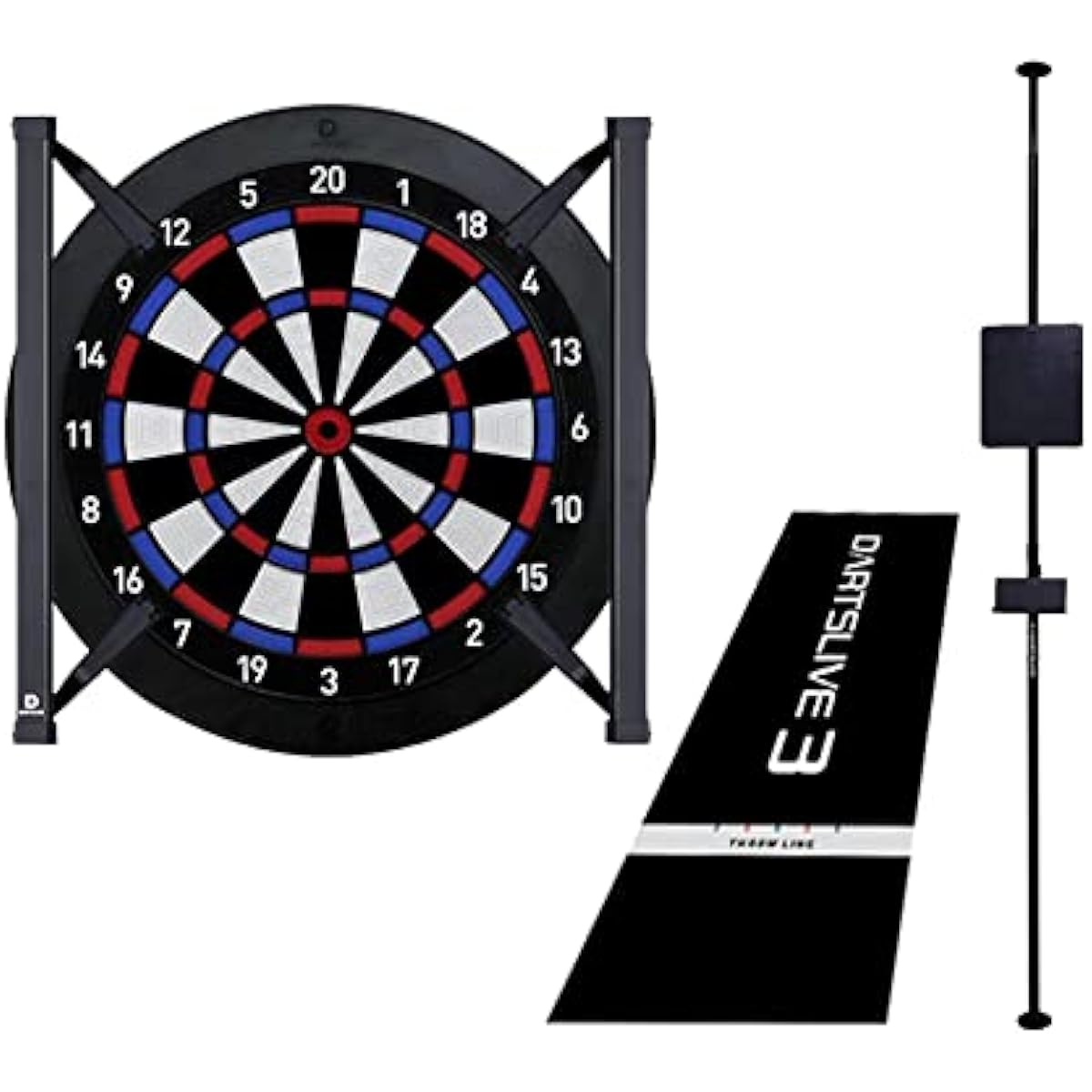 DARTSLIVE HOME & Darts Stand DARTSLIVE Pole Stand & Darts Mat DL3 Flame Retardant Throw Mat & Home LED Light