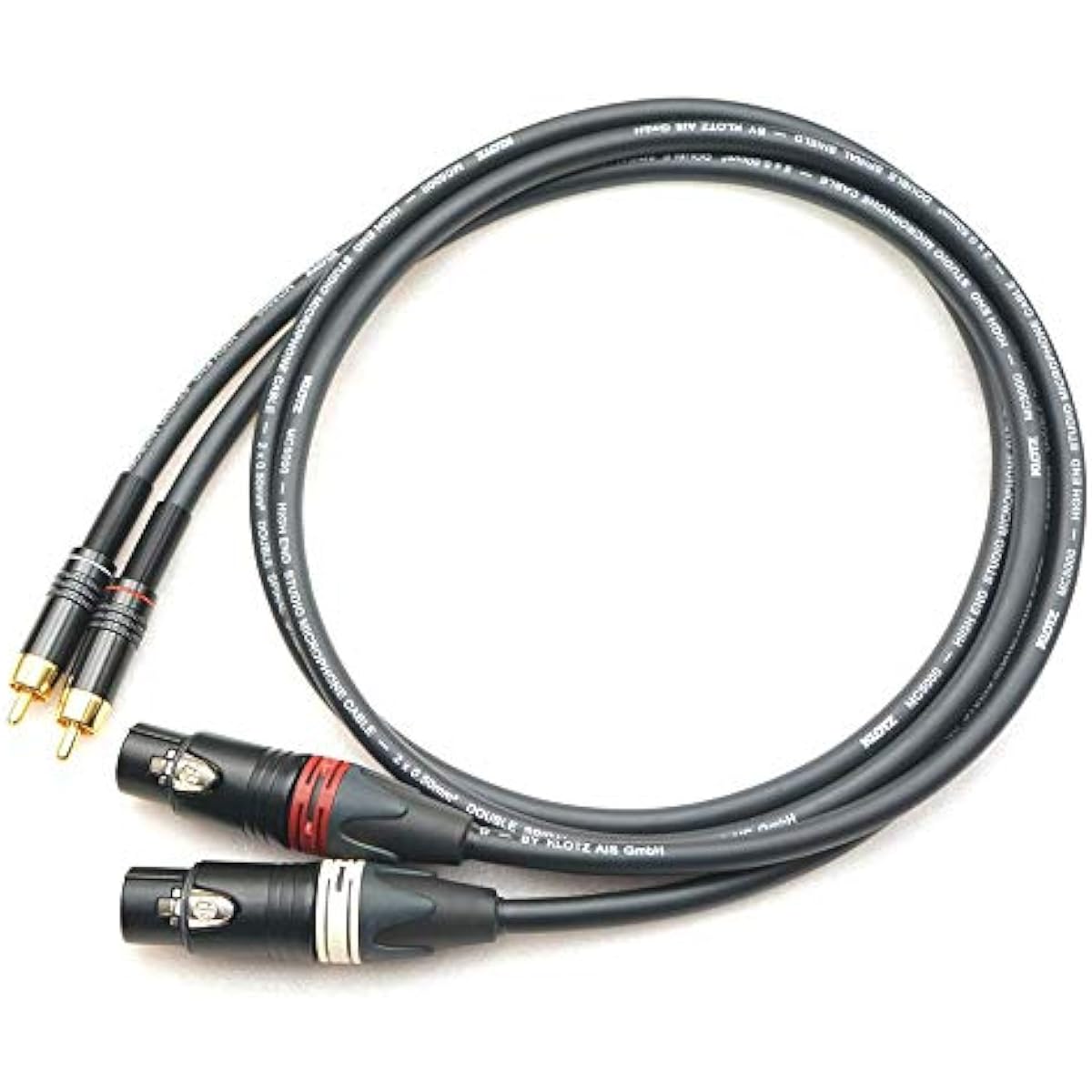 Professional cable! Made in Germany KLOTZ MC5000 XLR Female to RCA 2 Pair Conversion Cable (3m)
