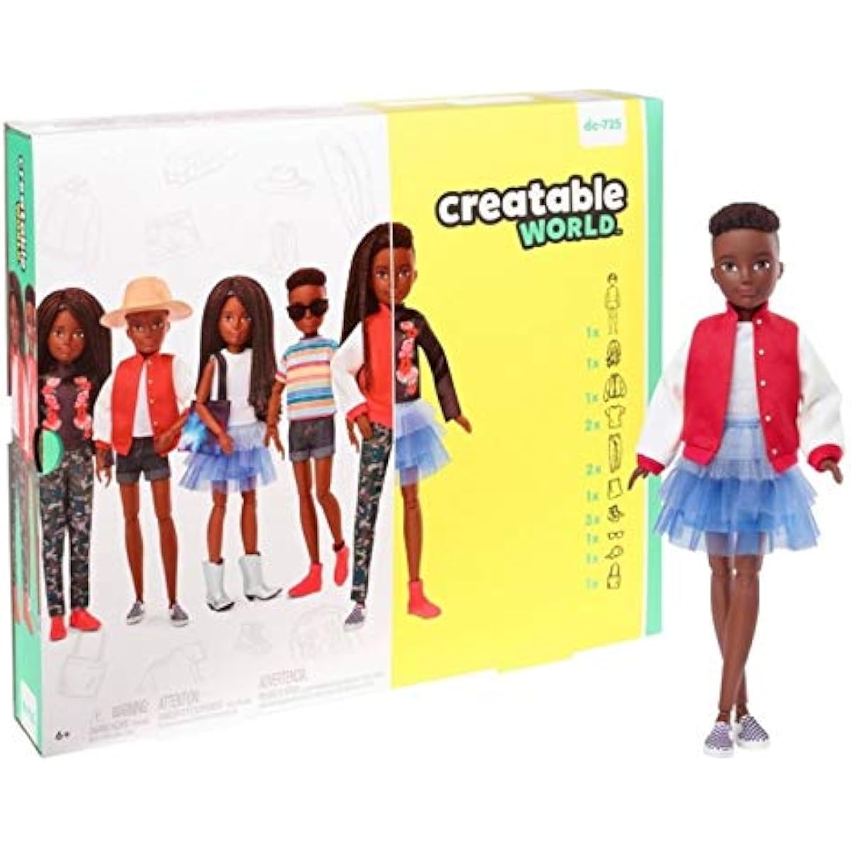 Creatable World Deluxe Character Kit Customizable Doll Black Braided Hair [Parallel Import]