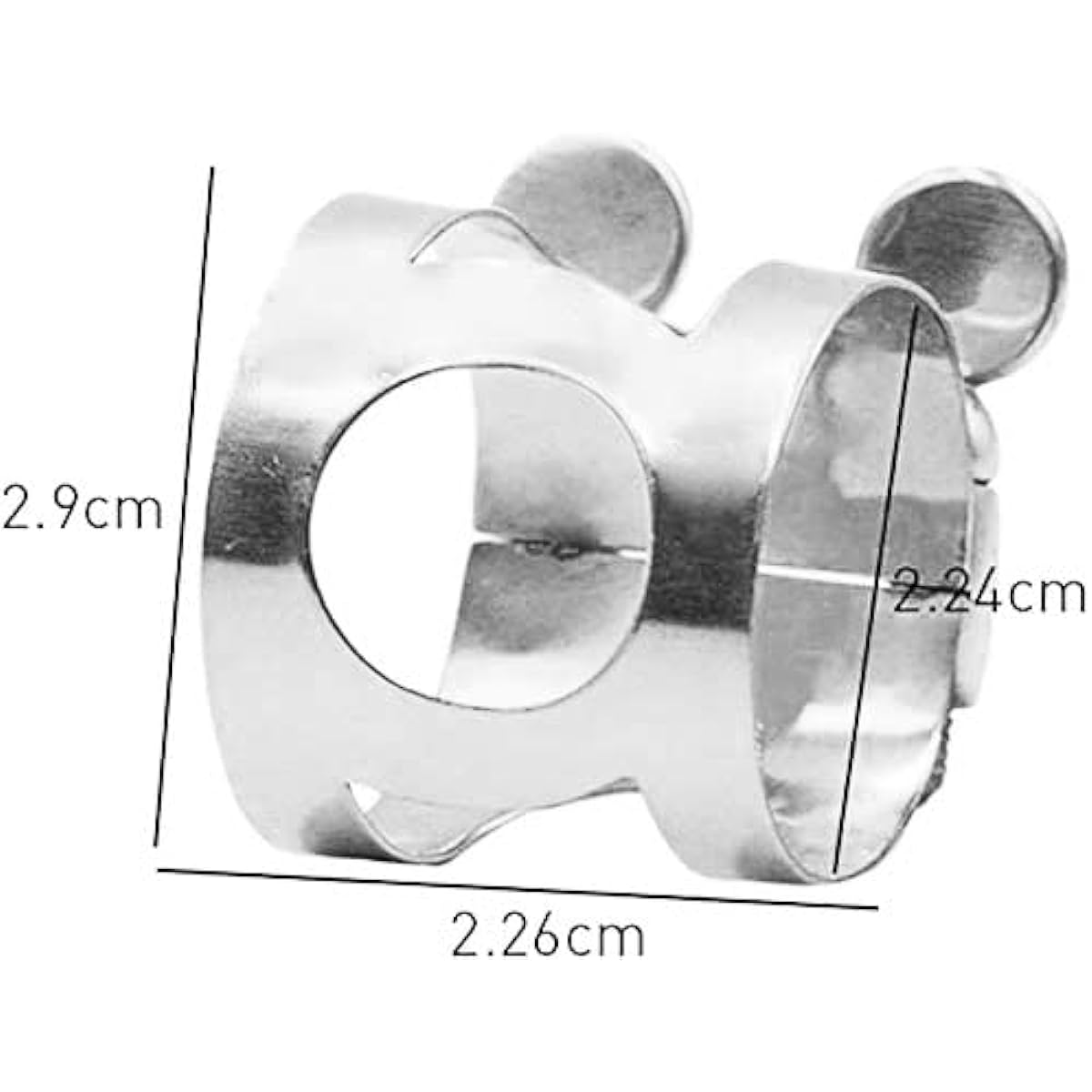 Jiayouy Alto Saxophone Mouthpiece Ligature Double Screw Ligature Silver Plated