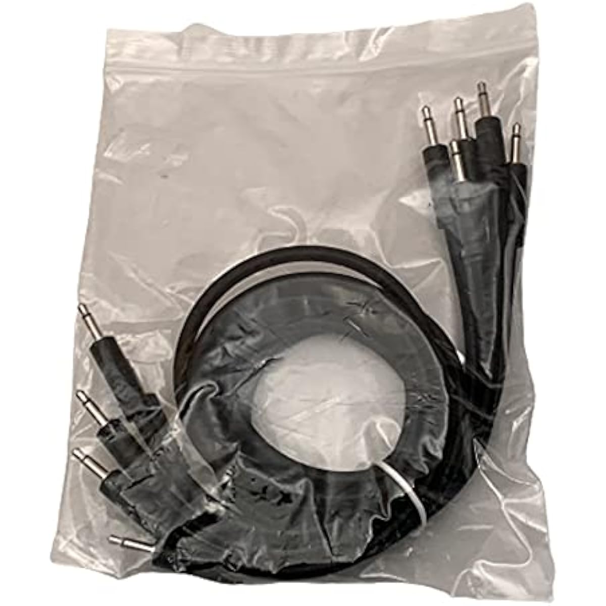 Luigis Modular Supply Bucatini Braided Patch Cable - 5 Black Cables 24 (60cm)