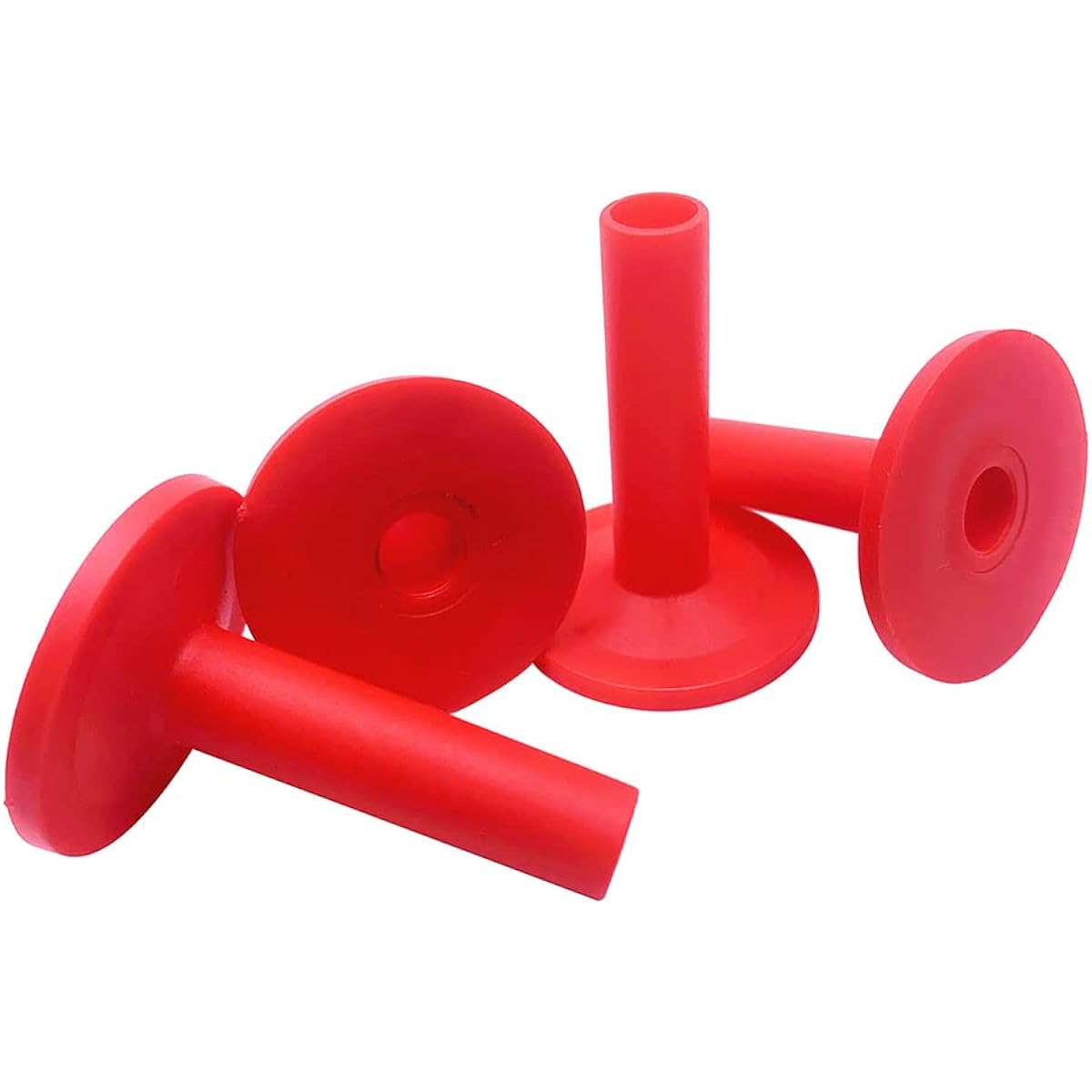 Jiayouy Plastic Long/Medium/Short Flange Cymbal Sleeves for 8mm Percussion Drum Kit Parts 12 Pack (Red)
