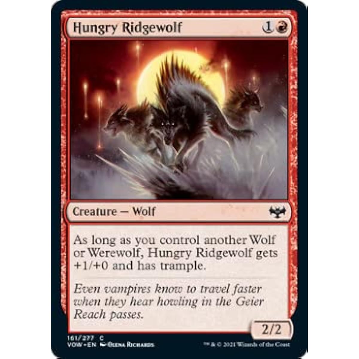 Magic: The Gathering - Hungry Ridgewolf (161) - Foil - Innistrad: Crimson Oath