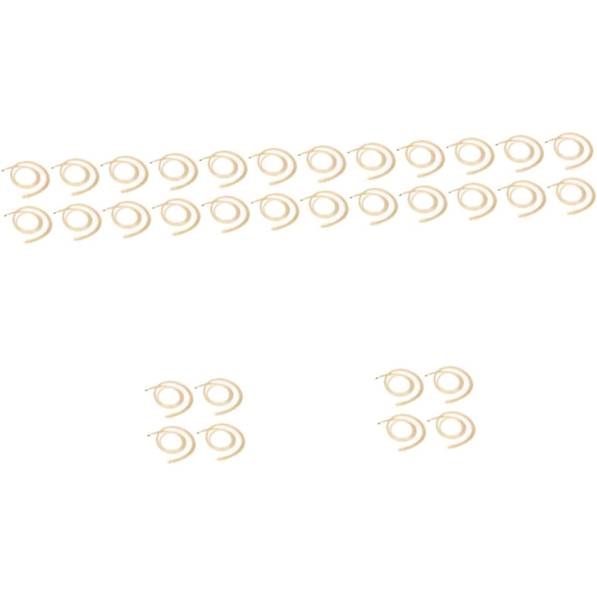 Vaguelly 32pcs Violin Bow Hair Viola Accessories Student String White Horse Tail Hair Natural