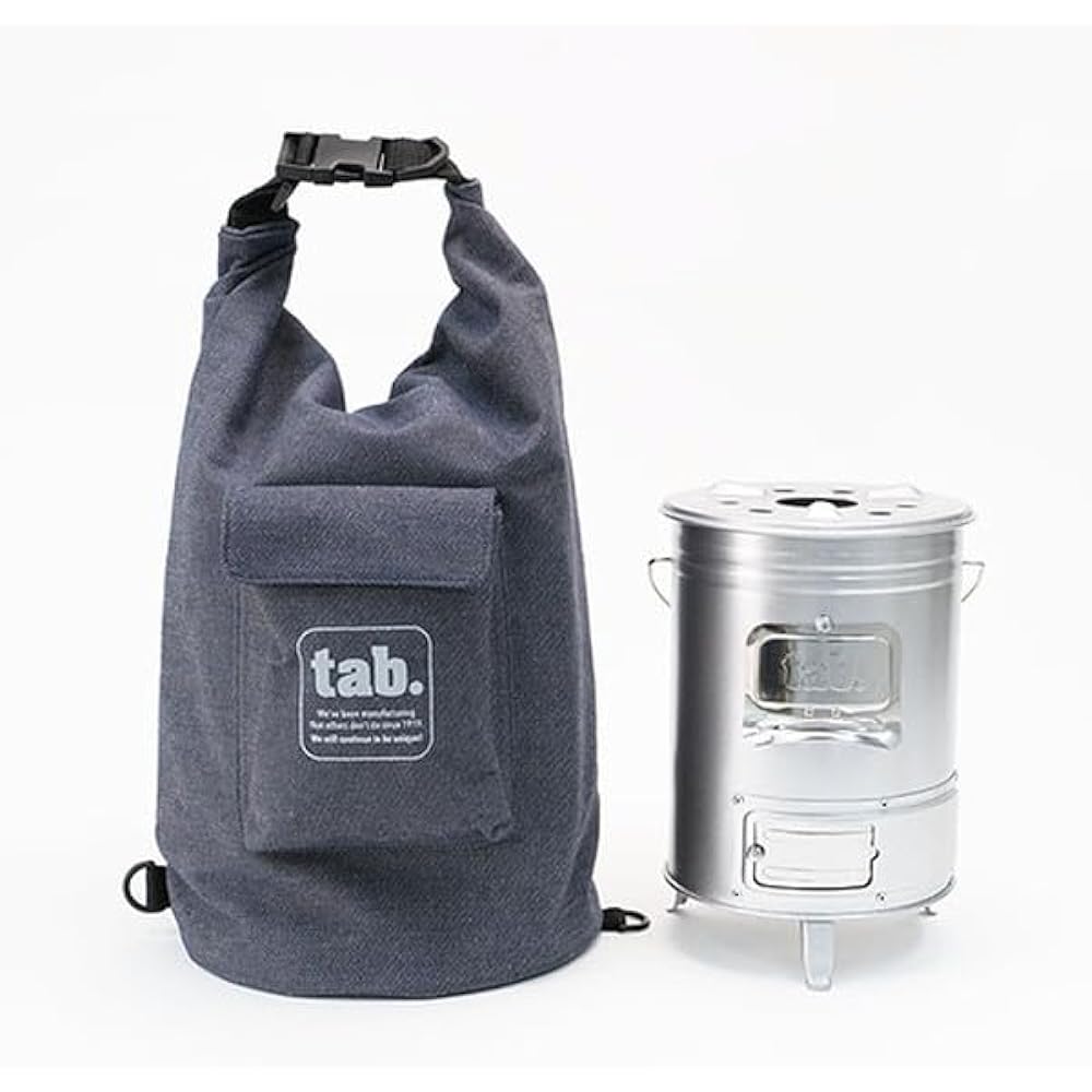 [tab.] Slim bag, tab, storage bag, storage case, denim fabric, can stove, matches, and other bonfire sets in one pack.Coated on the inside to prevent water from seeping in.