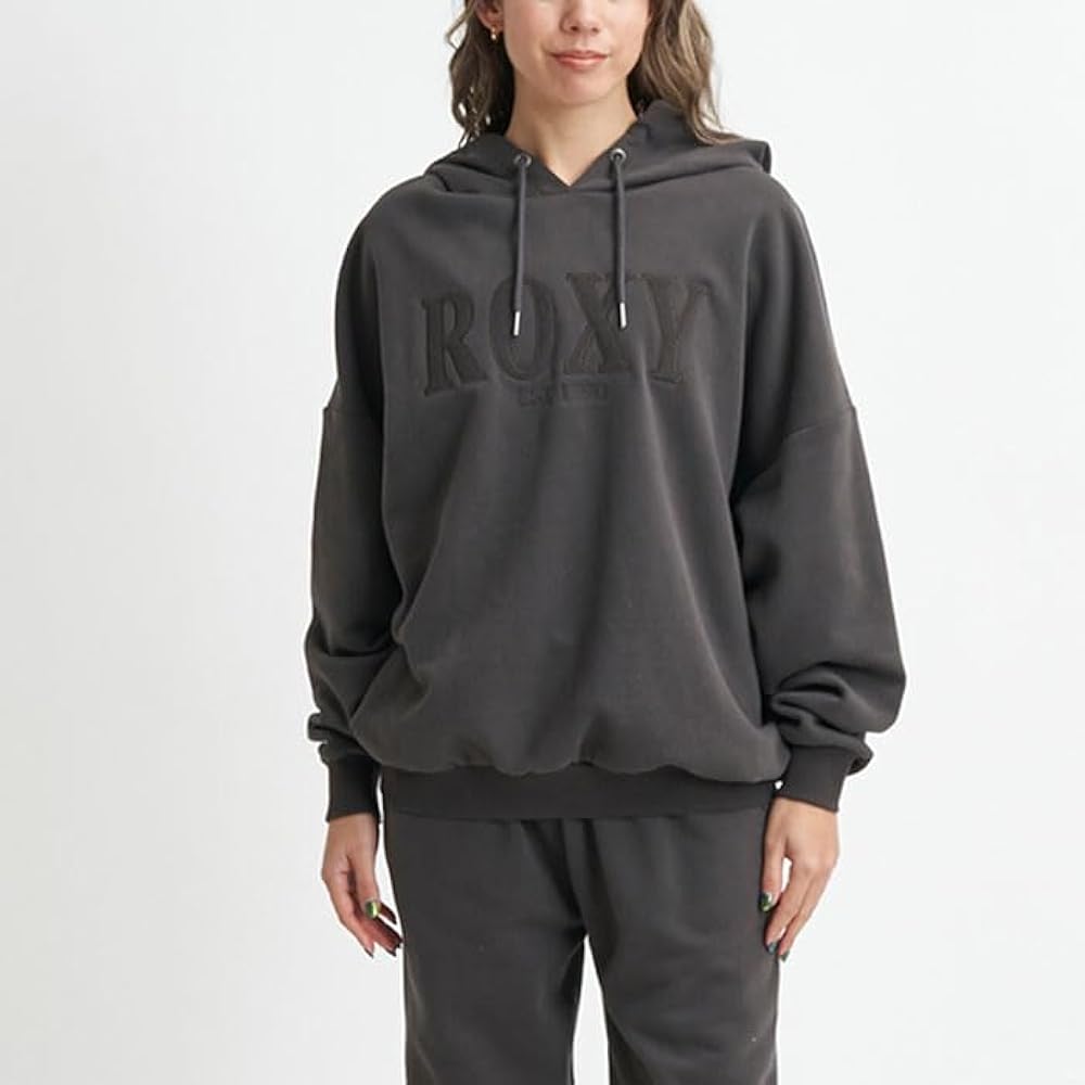[Roxy] Hooded Sweatshirt RPO234021 Fleece-lined Oversized Simple Hoodie Women's