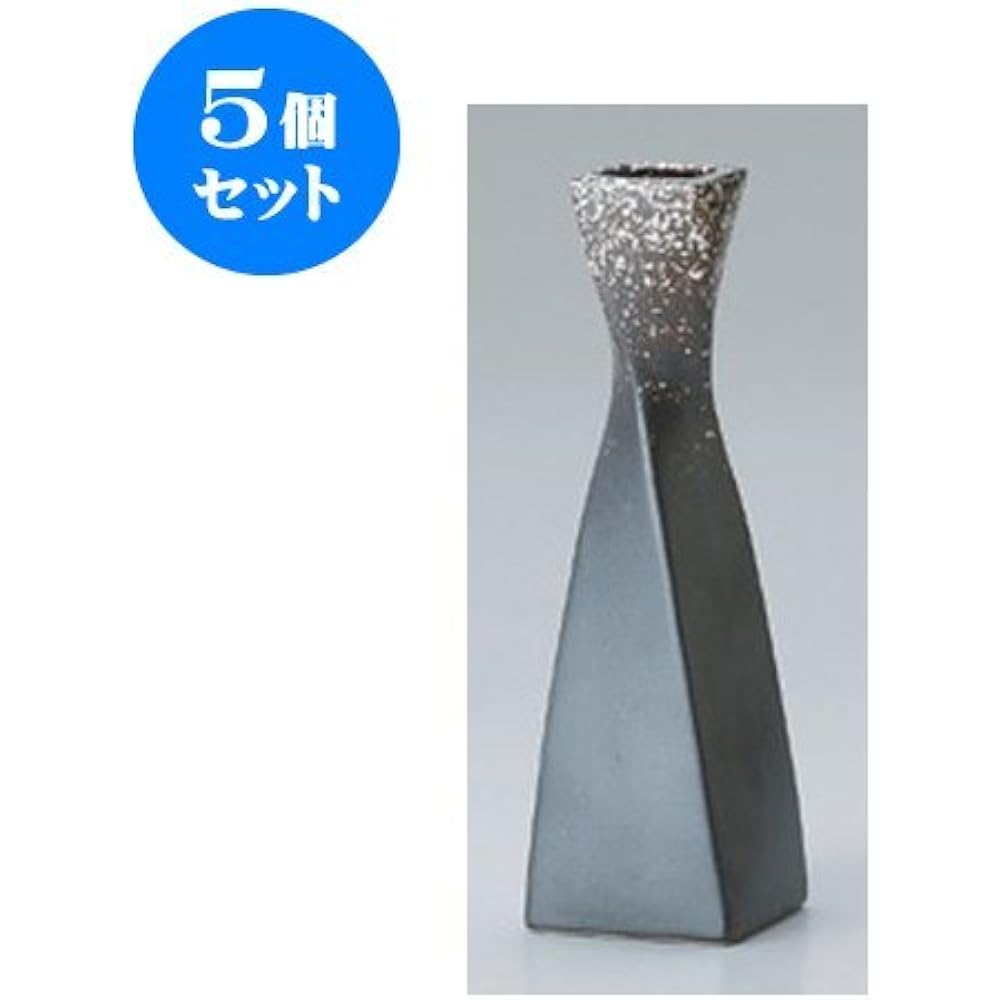 Set of 10 Mino ware vases, rusty white blown Nejiri vases [6.3 x 6.3 x 20.8cm] Interior