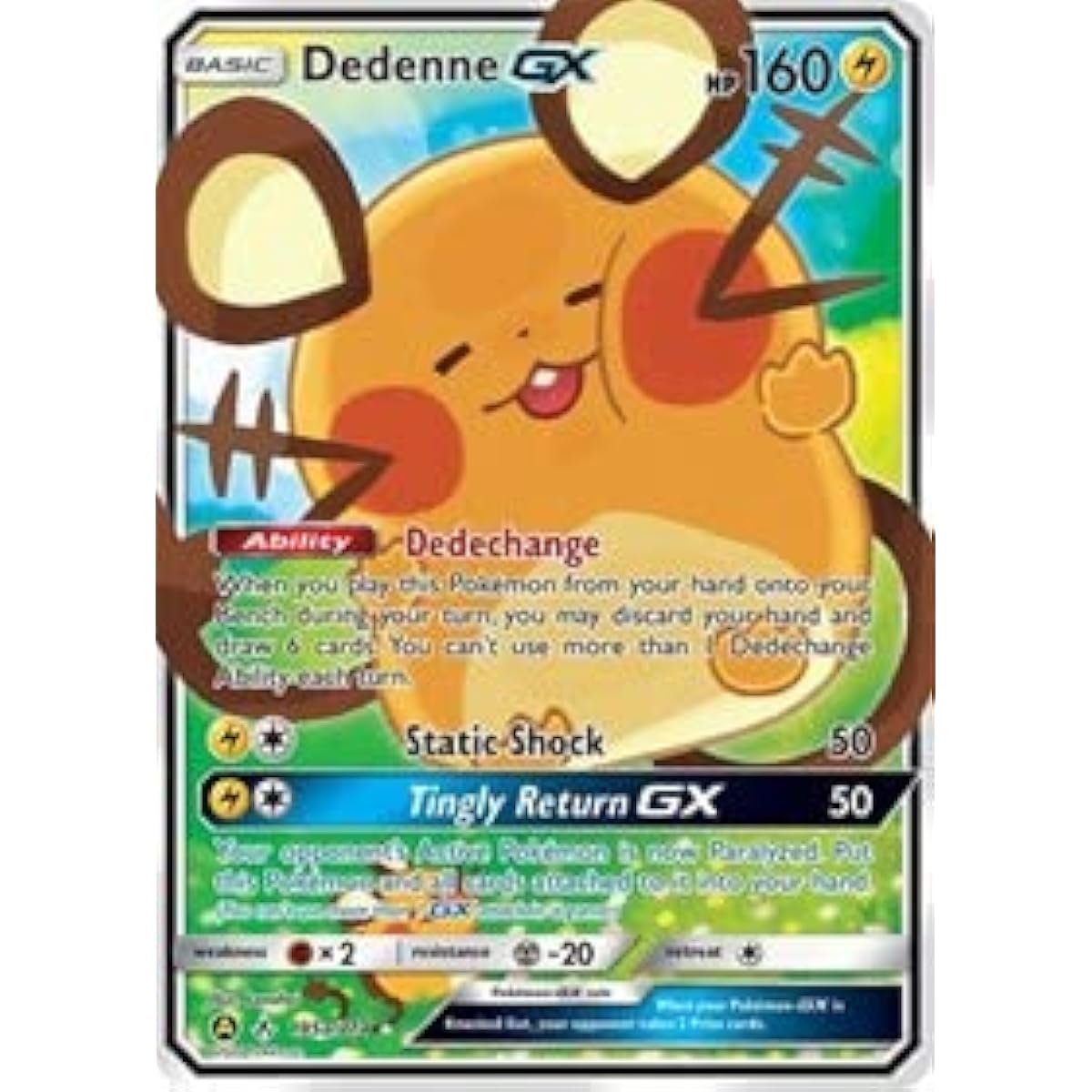 Pokemon - Dedenne-GX Full Art - 195a/214 - Unbreakable Bonds - Alternate Art - Trainer Toolkit