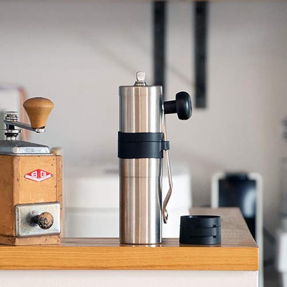[Set] Porlex Ceramic Coffee Mill 2 & Handle Holder Set (Porlex Coffee Mill Grinder 2) Mini Compact Grinder Coffee Mill Manual Stainless Steel Made in Japan Coffee Mill Outdoor Coffee Mill Made in Japan Camping Equipment Lightweight Labor-Saving Portable