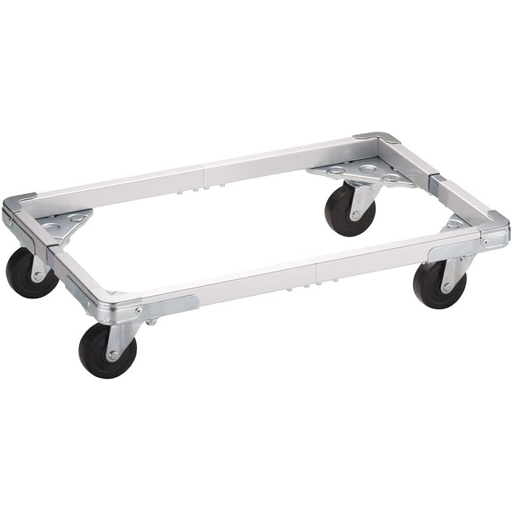 Endo Shoji Commercial Free Size Box Carry, Small, Aluminum Body, Iron Plated, Rubber Casters, Iron Fittings, Made in Japan ABT79003