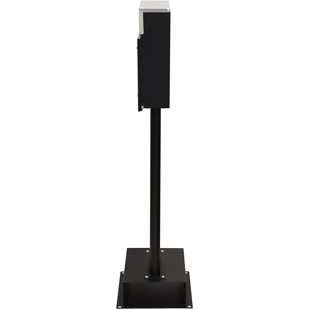 MOJYU Stand Post Rosa Black SDM-007 Post Mailbox Mailbox Stylish Mailbox Delivery Box Scandinavian Style with Lock Freestanding Stand High Type Entrance Home Use