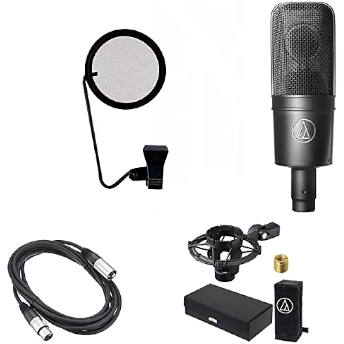 Audio Technica AT4040 Condenser Microphone + Canon Cable 5m + Pop Guard PO-05S Set