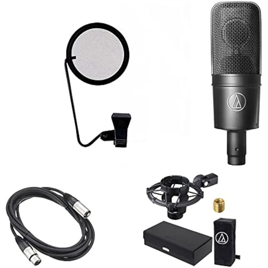 Audio Technica AT4040 Condenser Microphone + Canon Cable 5m + Pop Guard PO-05S Set
