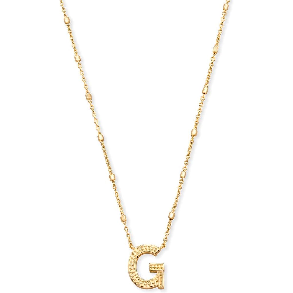 Kendra Scott Letter A-Z Pendant Necklace for Women Fashion Jewelry 14K Gold Plated Brass, Brass Non-Precious Metals, No Gemstones.