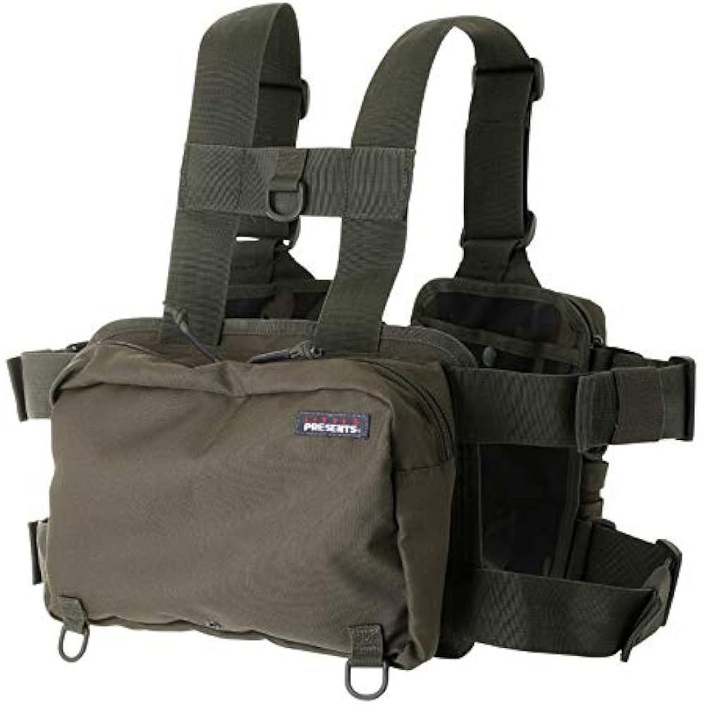 LITTLE PRESENTS Strap Vest Neo V-23 Olive Free