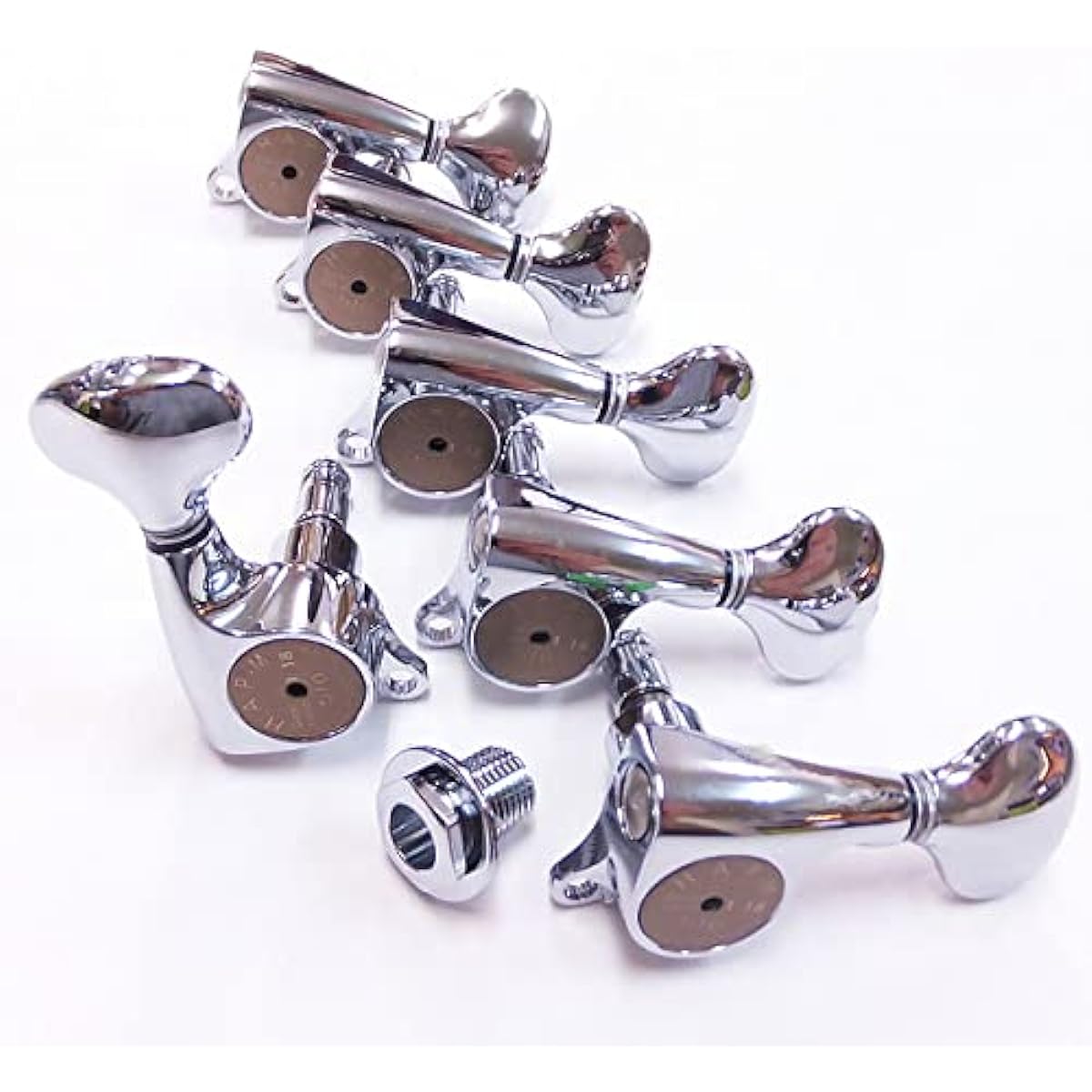 GOTOH Guitar Pegs SGS510Z HAPM S5 C L6 Chrome One Side Set of 6 H.A.P.M (Magnum Lock) [Ebi Original Pick Included]
