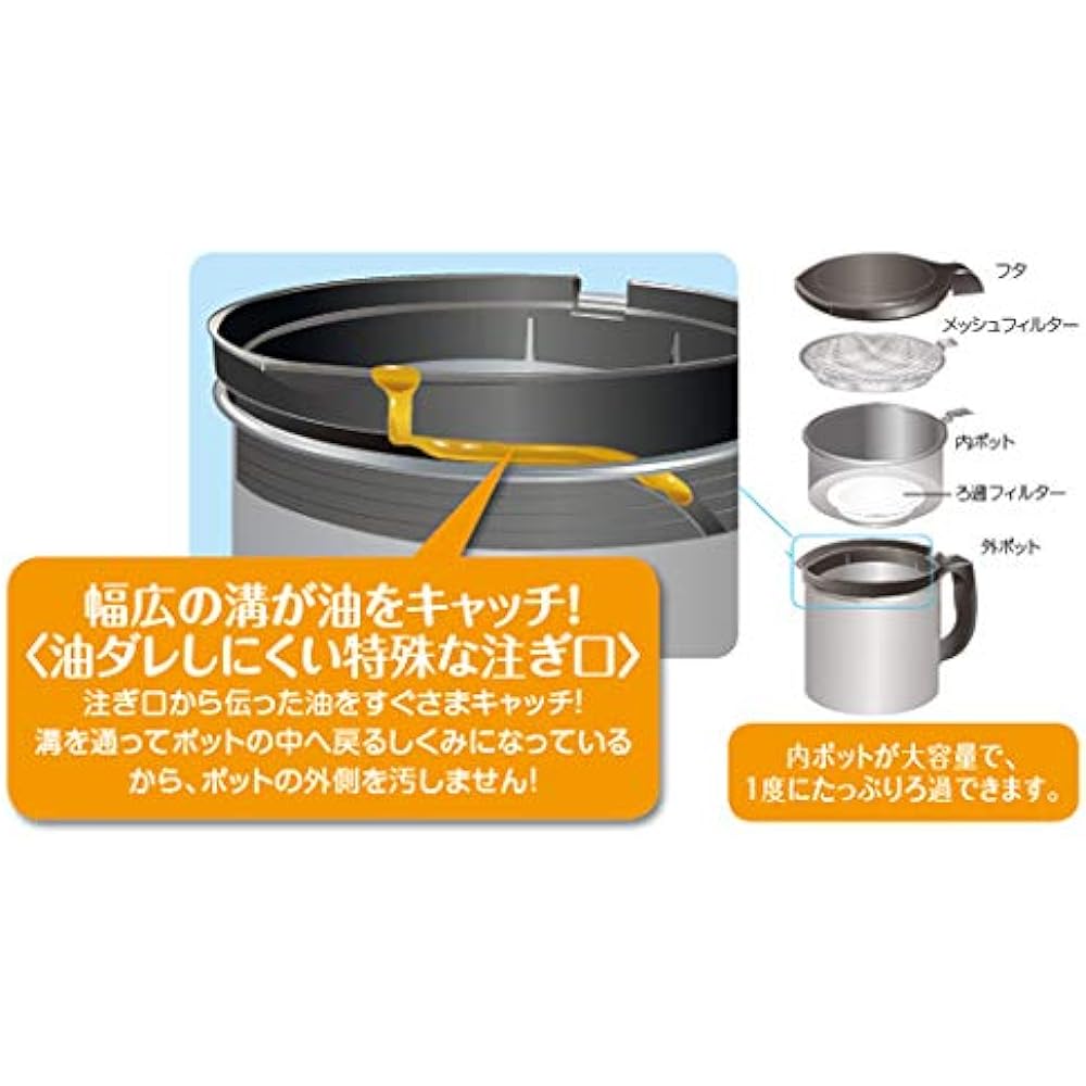 Duskin Tempura Oil Filter Oil Pot