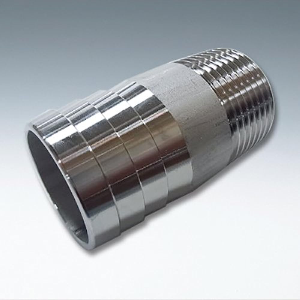 Floval Stainless Steel Screw Fitting Round Hose Nipple VRHN-32 4"x113