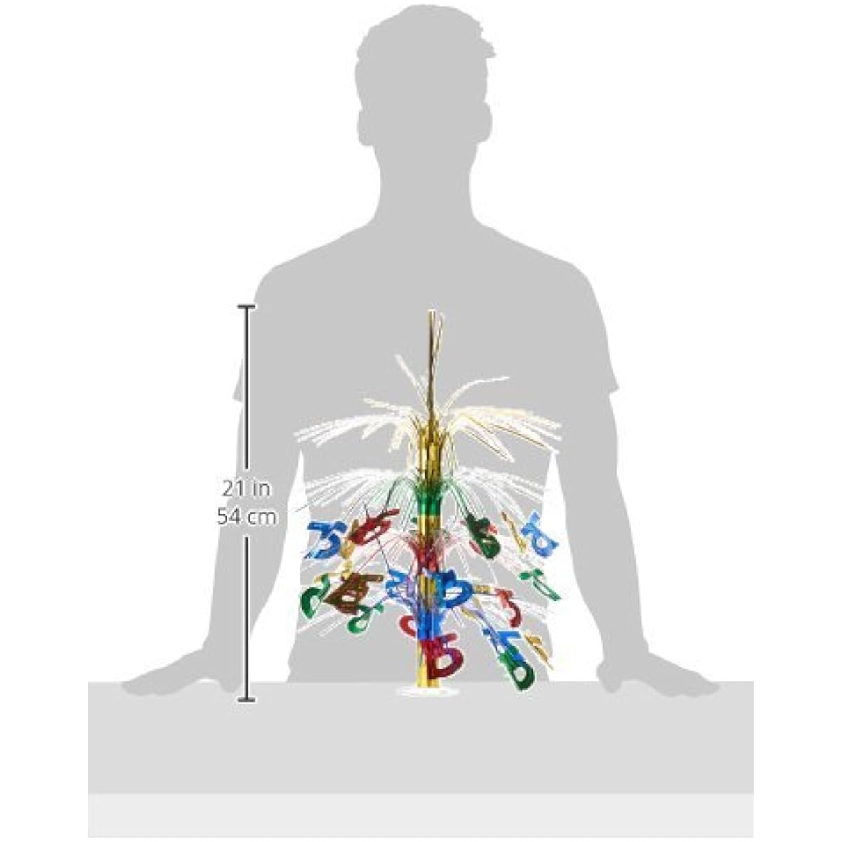 Beistle 50768-MC "75" Cascade Centerpiece, 18"