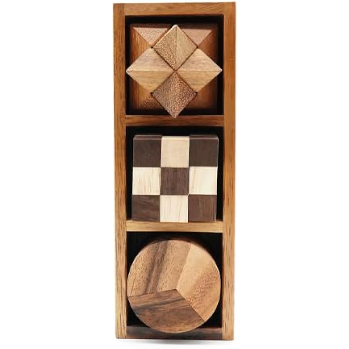 BSIRI 3-in-1 Puzzle Set - Challenging Brain Teasers and 3D Puzzles for Adults, Interlocking Games for IQ Testing, Perfect Patio Decorations, Unique Gifts for Christmas and Birthday