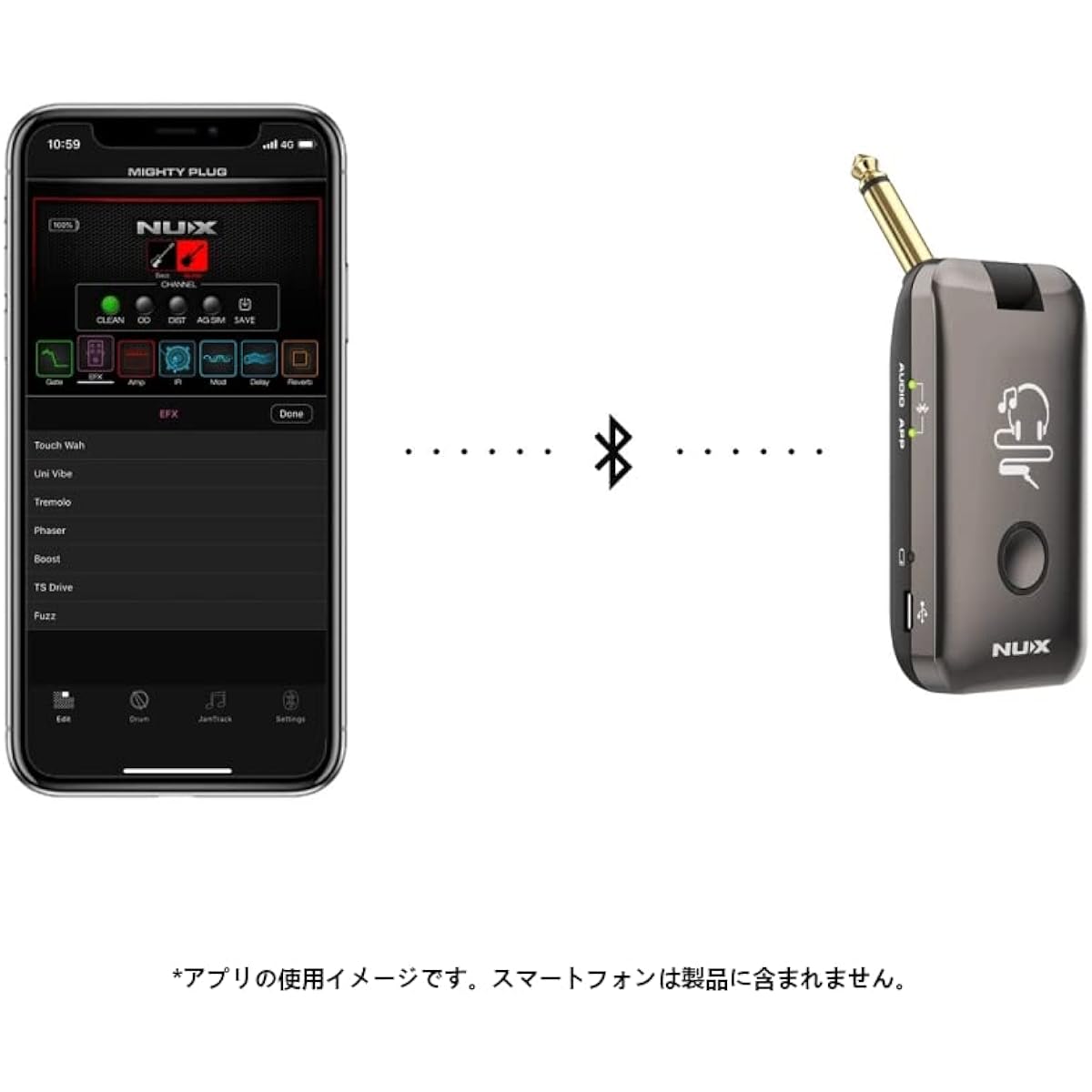 NUX Mighty Plug MP-2 + Headphones KHP Set Mighty Plug Headphone Amplifier Modeling Amplifier