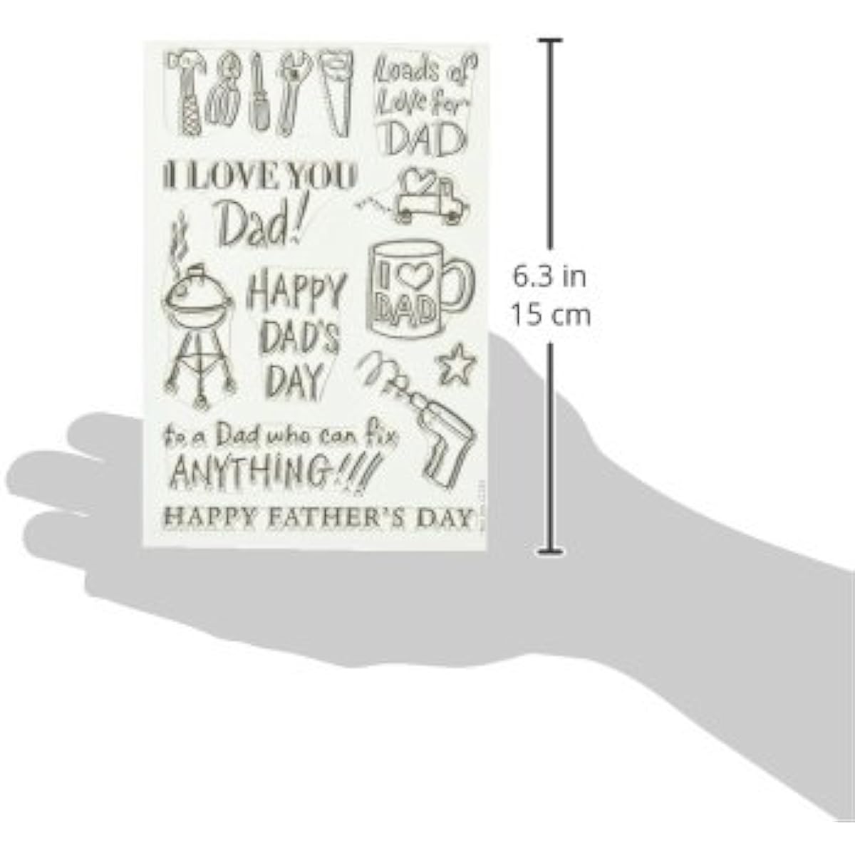Hero Arts Happy Dad's Day Stamp Set, Clear