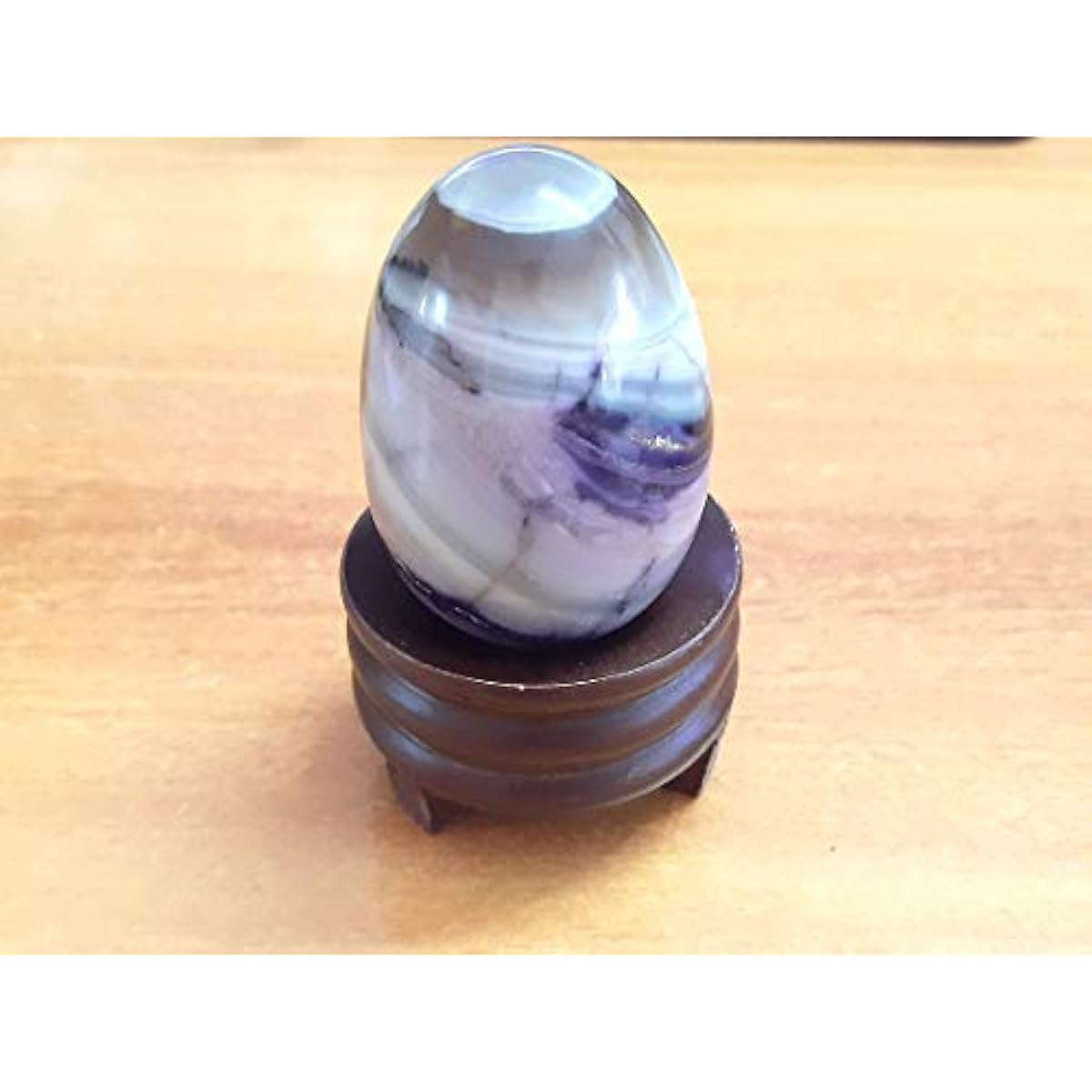 Jet Superb Gemstone Egg Free Booklet Jet International Crystal Therapy Glue Sphere Magic Easter Divination Himalayan Rock Crystal Stone Genuine Beautiful (Multifluorite)