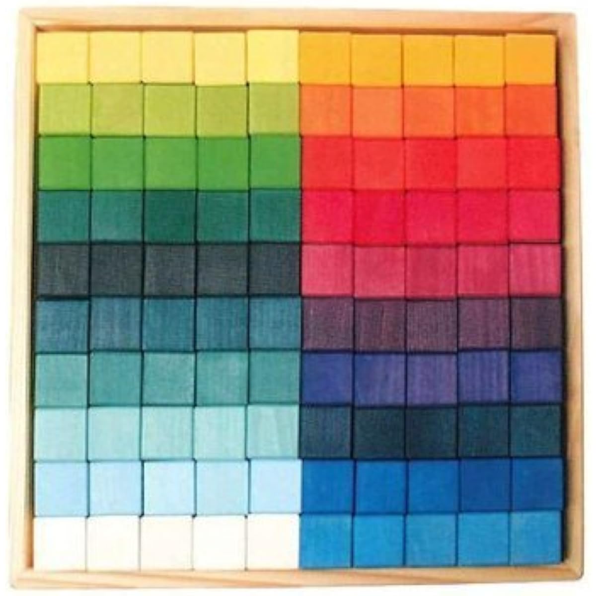 Grimm's/GRIMM'S/Wooden building blocks/Rainbow cubes, large, 100 pieces/GM42260