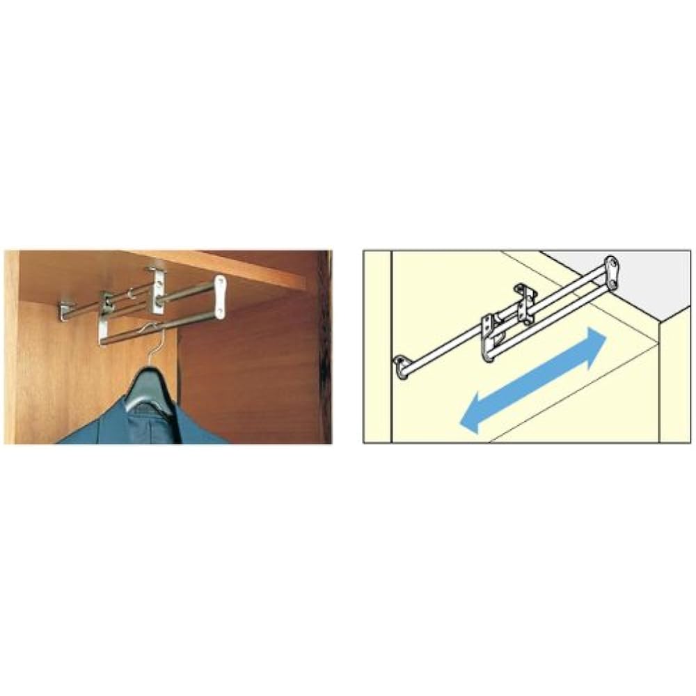 Sugatsune Industries Lamp Mark Stainless Steel Slide Coat Hanger Type A AS-330