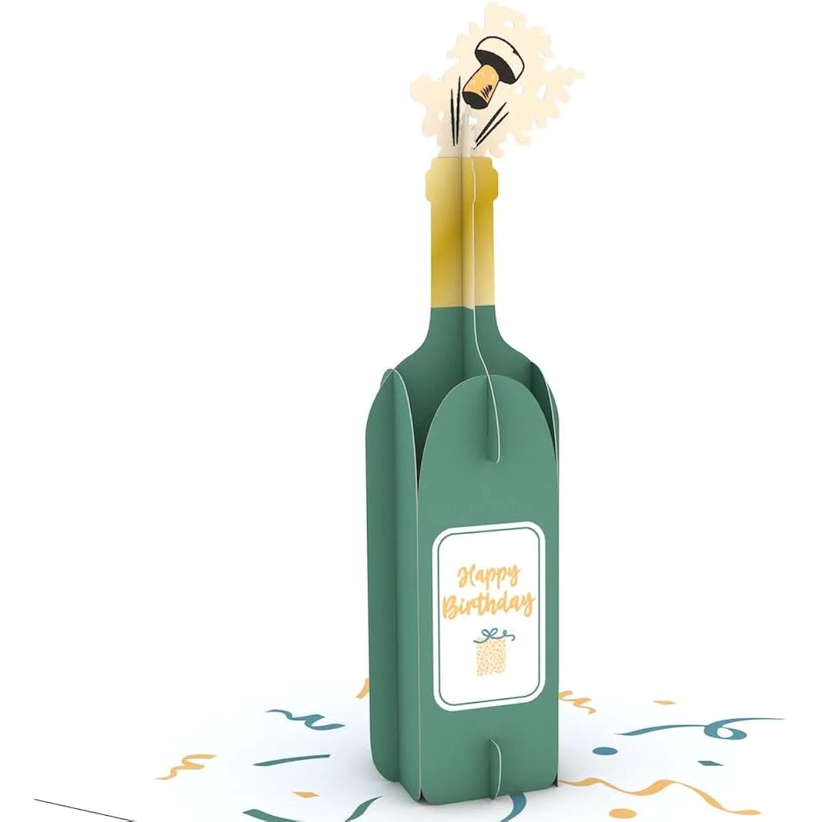 Lovepop Happy Birthday Cheers Pop Up Card - Birthday Card with Pop Up Gift - Handmade 3D Pop Up Greeting Card - Birthday Card 3.9 x 5 Inch