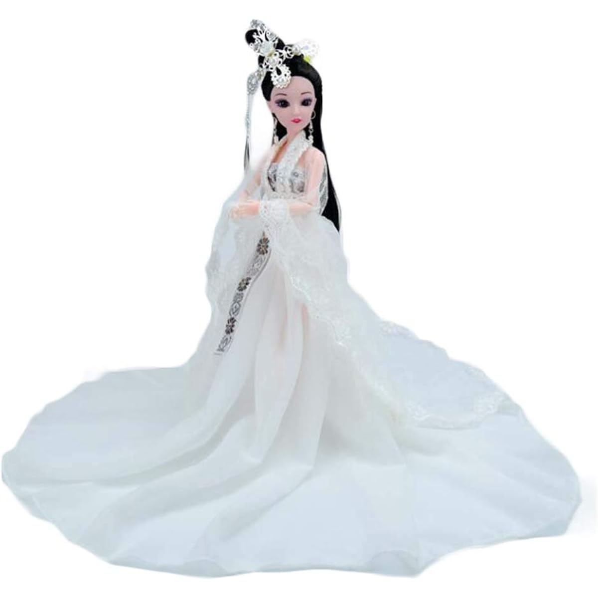 White Crane Fairy Chinese Ancient Costume Ball Joint Doll for Girls