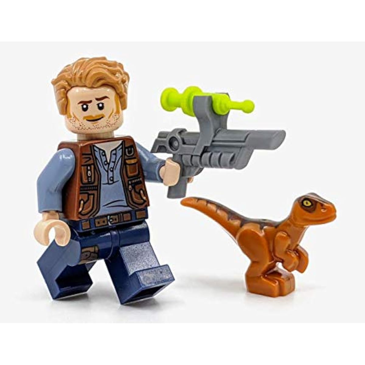 LEGO Jurassic World Owen Grady with Baby Raptor and Tranquilizer Gun