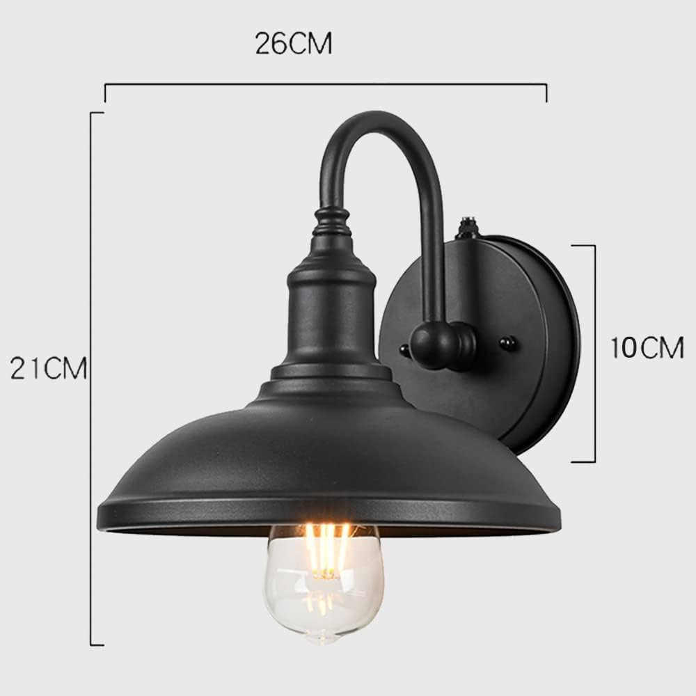 Light Sensor Light, Porch Light, Japanese Style, Outdoor, Rainproof Lighting Fixture, Automatic Lighting at Night, Bracket Light, Wall Lamp, Stylish, Marine Lamp, Retro-Style, Black, Portal Poster,