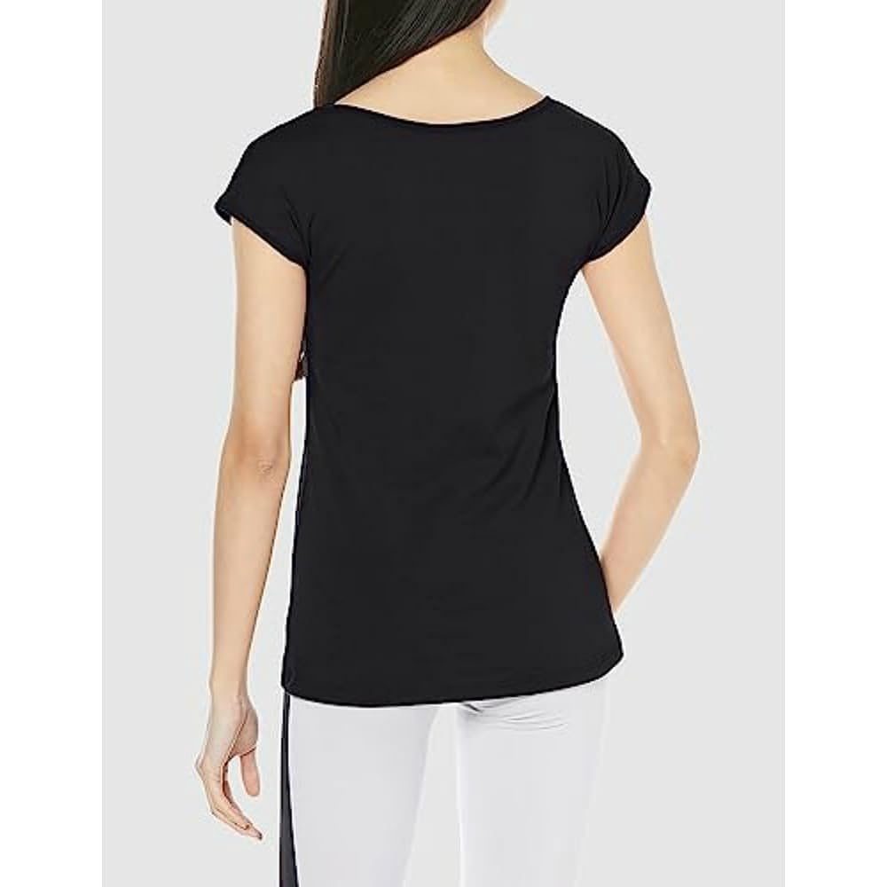 Adidas AP6652 Women's Short Sleeve Shirt, Cotton Blend, Sweat Absorbent, Quick Drying, French Sleeves