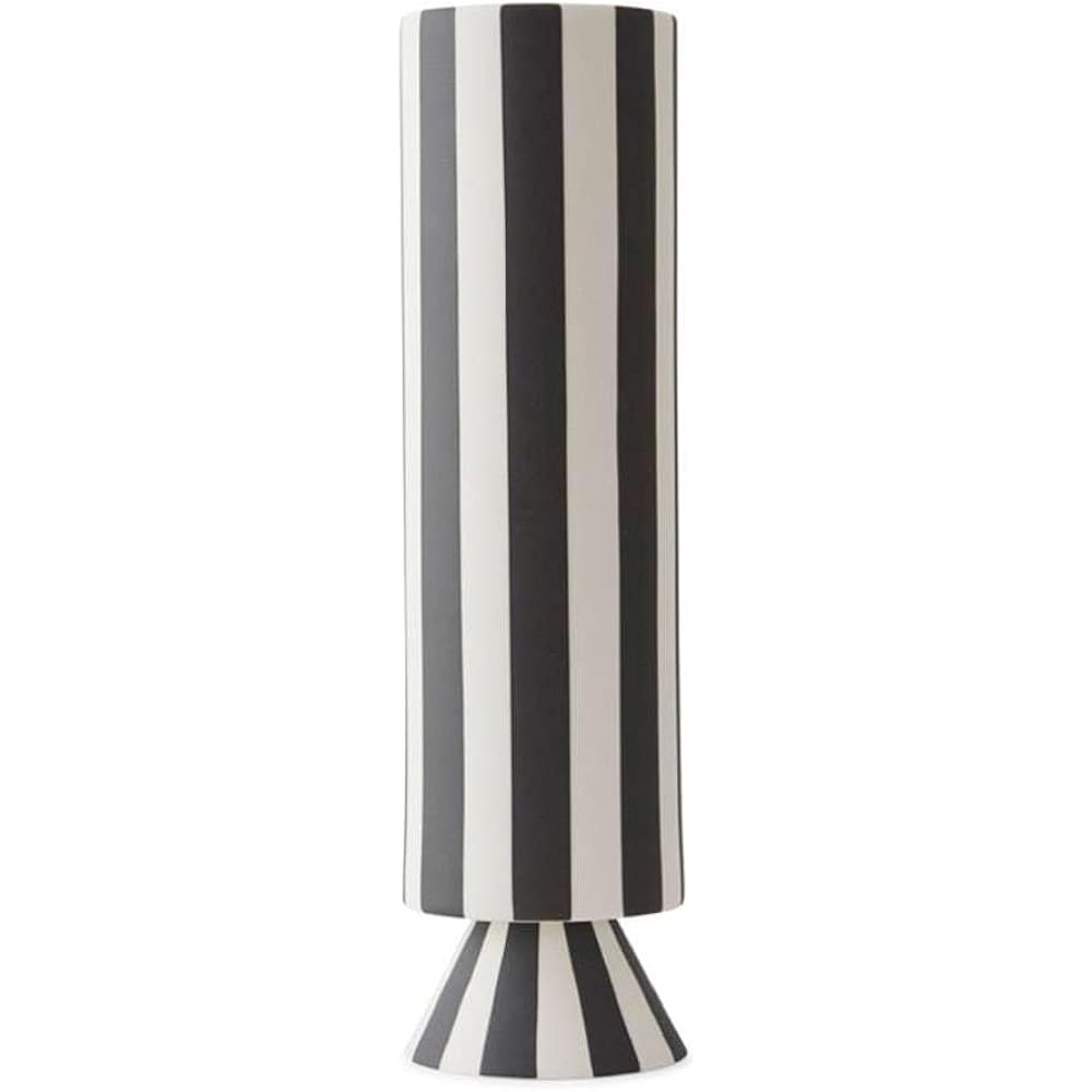 OYOY Scandinavian Planter Ceramic Flower Pot Stylish Antique Interior Toppu Vase White/Black
