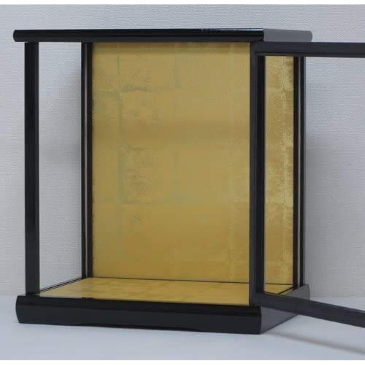 Doll case (glass case) Width 24 x Depth 20 x Height 27 cm (inside dimensions) Black mulberry lacquer Japanese doll Hakata doll Ichimatsu doll