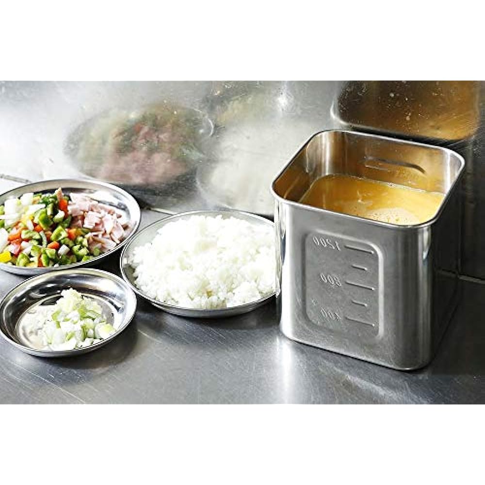 EBM molybdenum square kitchen pot with scale 18cm