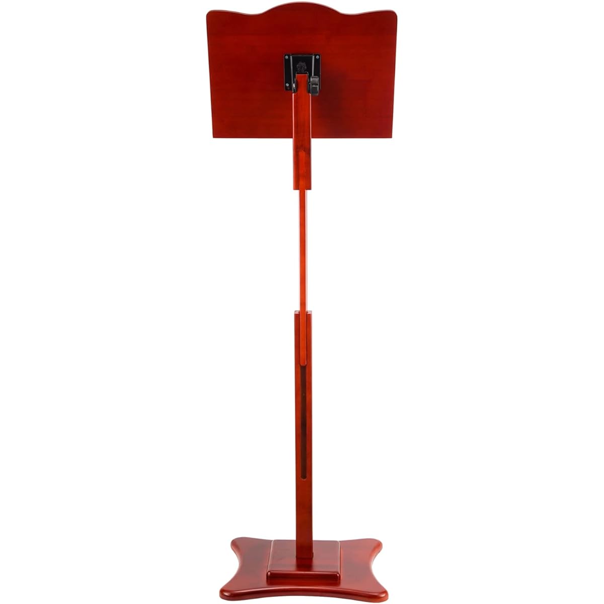 Miwayer Bamboo Conductor Music Stand Traditional Wooden Music Stand Matte Red Height Adjustable (Pure Bamboo Music Stand)