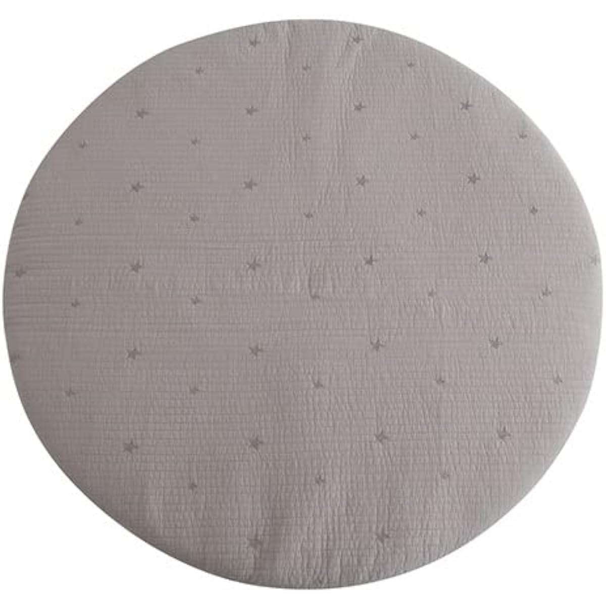 I LOVE BABY Quilted Nap Mat Round Star Embroidered Gray Mat Baby Mat Playmat Round Cute