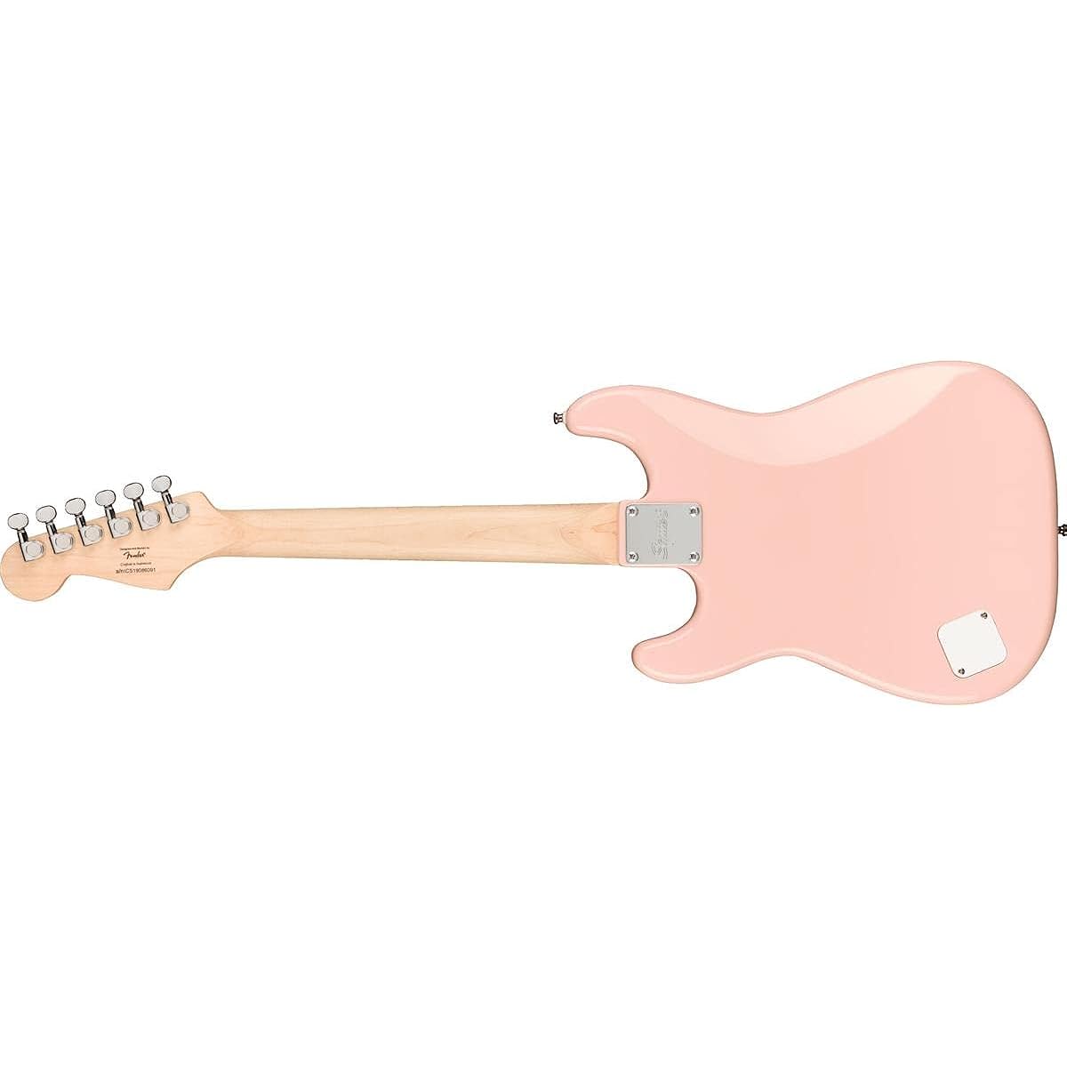 Squier Electric Guitar Mini Stratocaster®, Laurel Fingerboard, Shell Pink with Soft Case