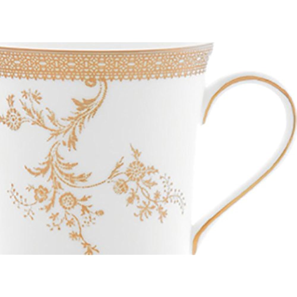 [Regular Imported Product] Wedgwood Vera Wang Vera Lace Pair Mug Platinum Gold Approx. 300ml Wedding Gift 1053578